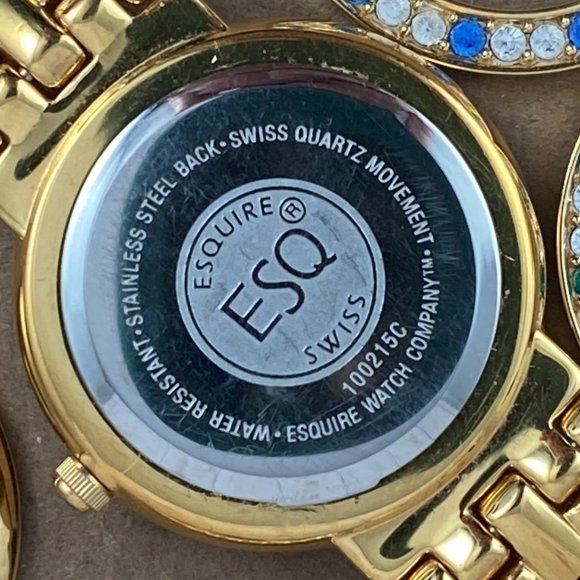 SOLD. Vintage Exquisite Movado EAQ Swiss Watch with 5 Removable Crystal Bezels - Picture 8 of 16